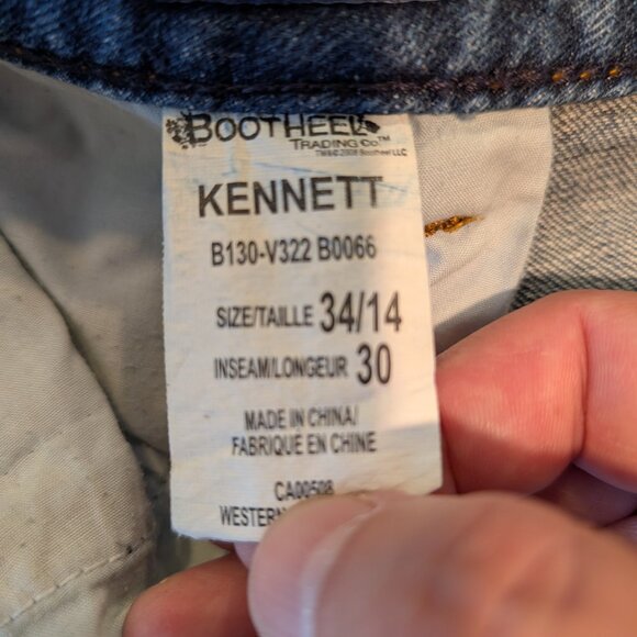 BOOTHEEL TRADING CO. KENNETT BOOTCUT WOMENS JEANS 34/14 x 30 - Picture 8 of 11